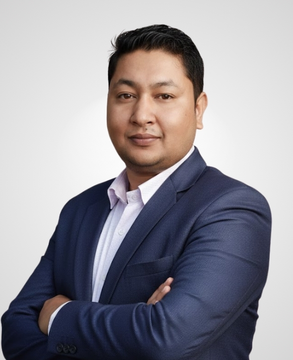 RB Adhikari portrait